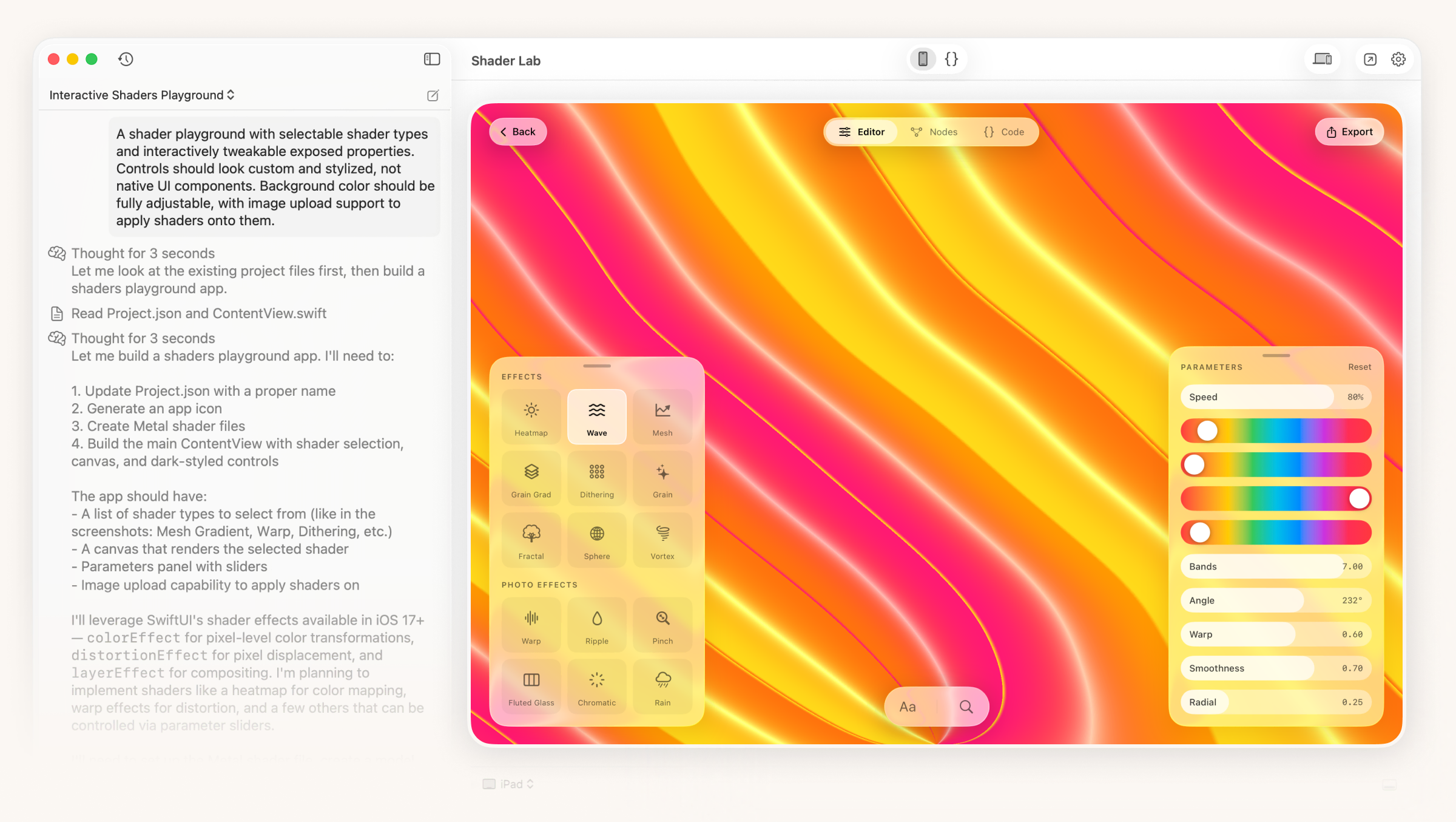 Bitrig now builds iPad apps